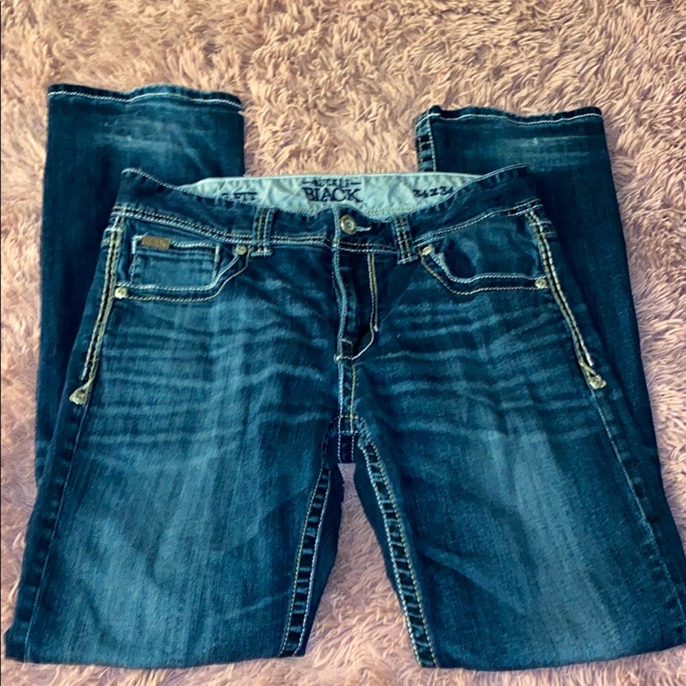 Men’s Buckle Black Jeans